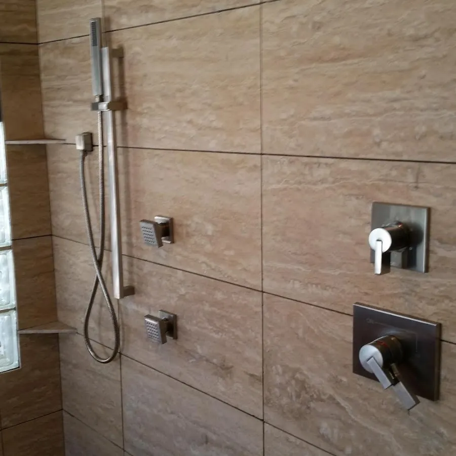 Shower fixture installation for Water Heater Replacement in Griswold